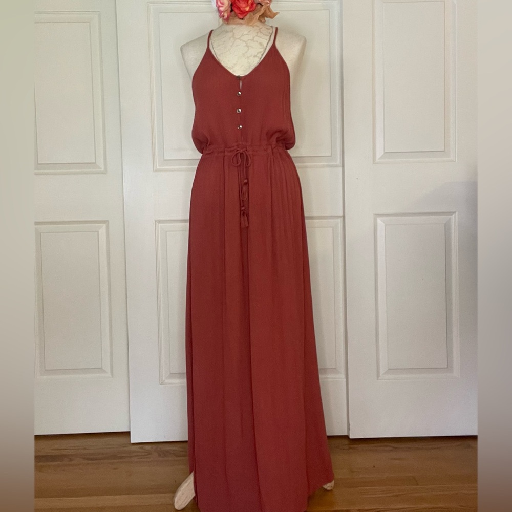 Rip Curl Sleeveless Rust Maxi Dress